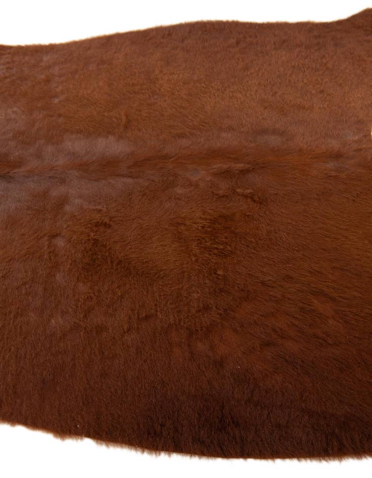 Detail image of 4' 11 x 5' 5 Cowhide Leather Square Rug