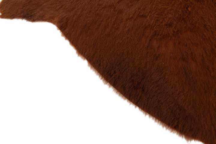 4' 11 x 5' 5 Cowhide Leather Square Rug