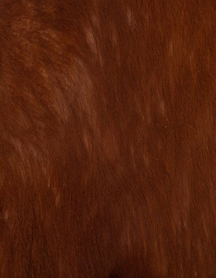 Detail image of 4' 11 x 5' 5 Cowhide Leather Square Rug