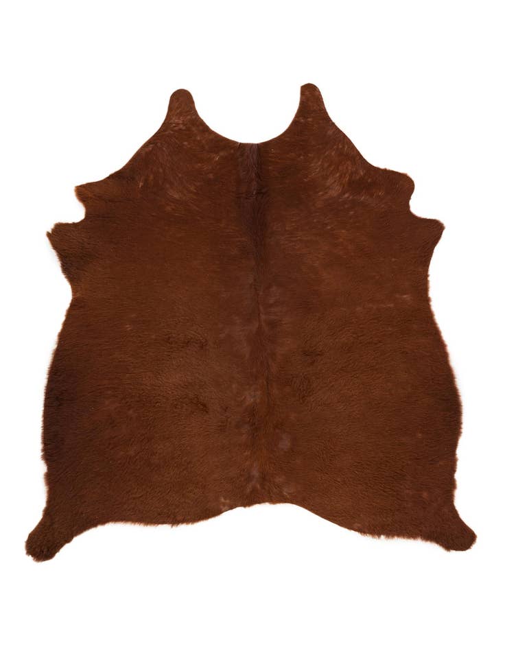 Detail image of 4' 11 x 5' 5 Cowhide Leather Square Rug