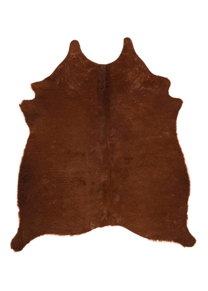 Detail image of 4' 11 x 5' 5 Cowhide Leather Square Rug