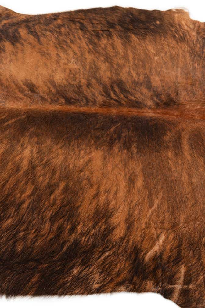 4' 4 x 4' 10 Cowhide Leather Square Rug