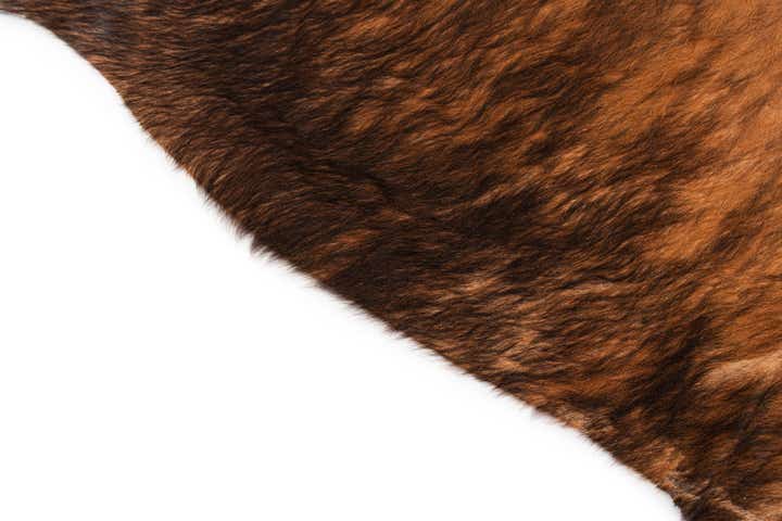 4' 4 x 4' 10 Cowhide Leather Square Rug