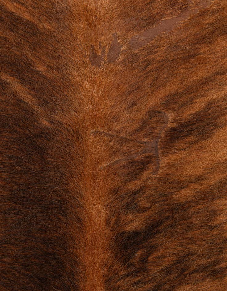 Detail image of 4' 4 x 4' 10 Cowhide Leather Square Rug