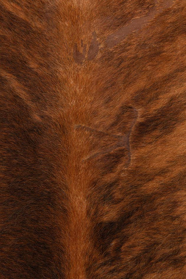 Detail image of 4' 4 x 4' 10 Cowhide Leather Square Rug
