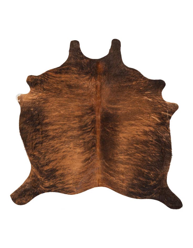 Detail image of 4' 4 x 4' 10 Cowhide Leather Square Rug