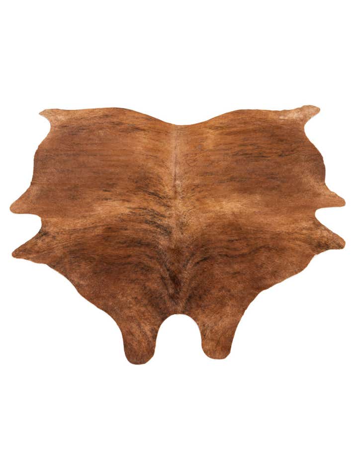 5' 10 x 6' 1 Cowhide Leather Square Rug