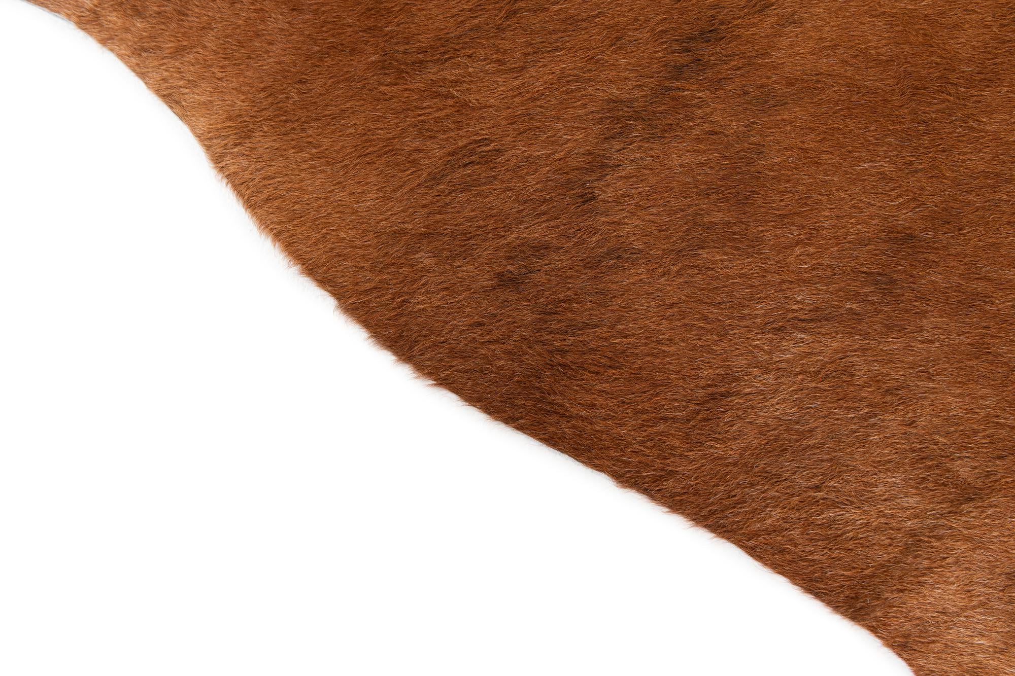 5' 10 x 6' 1 Cowhide Leather Square Rug