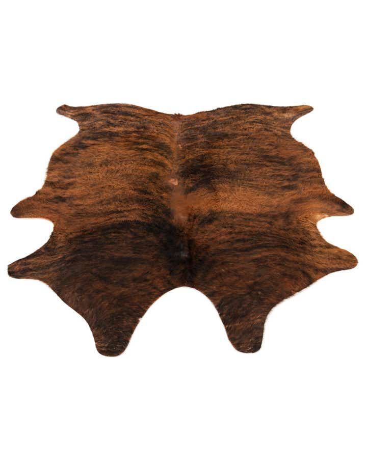 5' x 5' 6 Cowhide Leather Square Rug