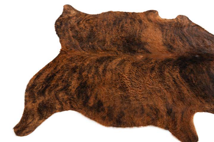 5' x 5' 6 Cowhide Leather Square Rug