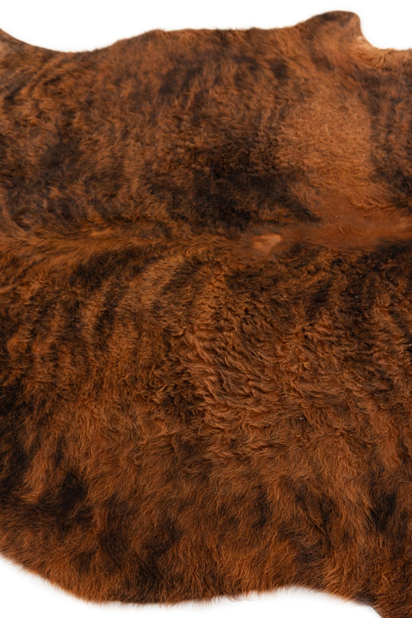 5' x 5' 6 Cowhide Leather Square Rug
