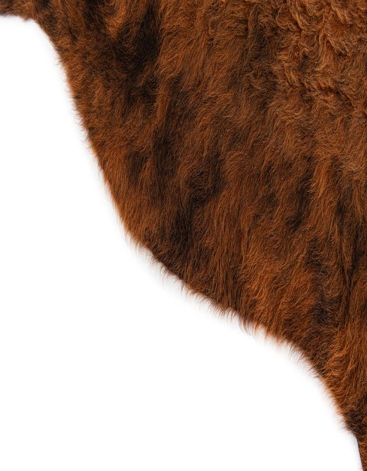 Detail image of 5' x 5' 6 Cowhide Leather Square Rug