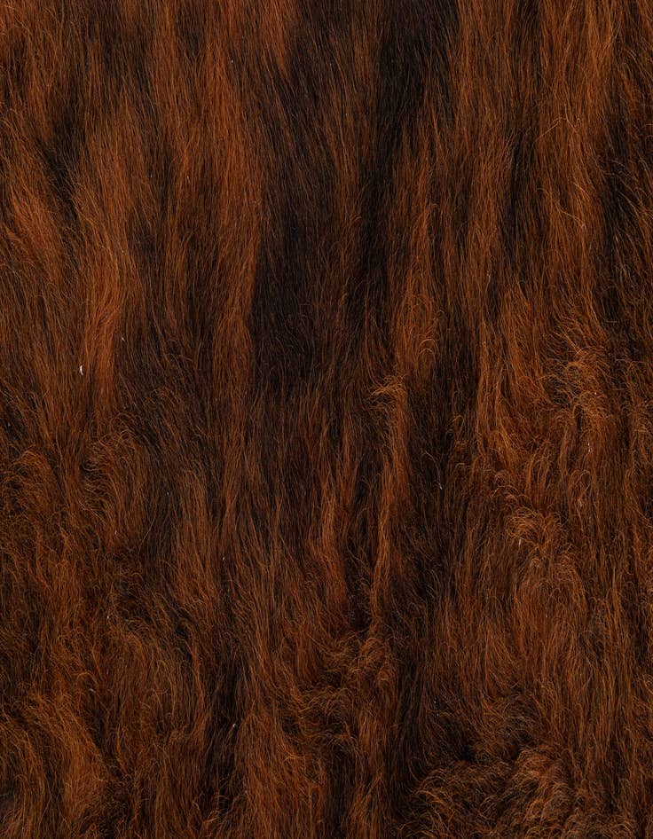 Detail image of 5' x 5' 6 Cowhide Leather Square Rug