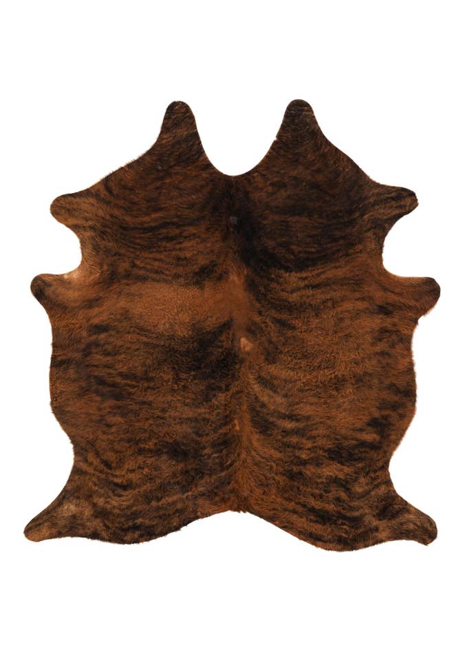 Detail image of 5' x 5' 6 Cowhide Leather Square Rug