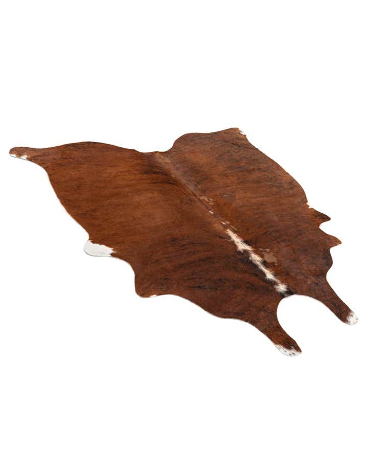 5' 4 x 5' 7 Cowhide Leather Square Rug
