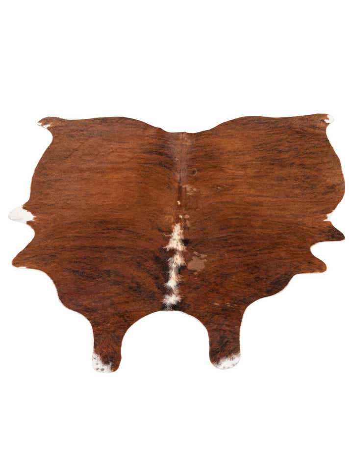 5' 4 x 5' 7 Cowhide Leather Square Rug