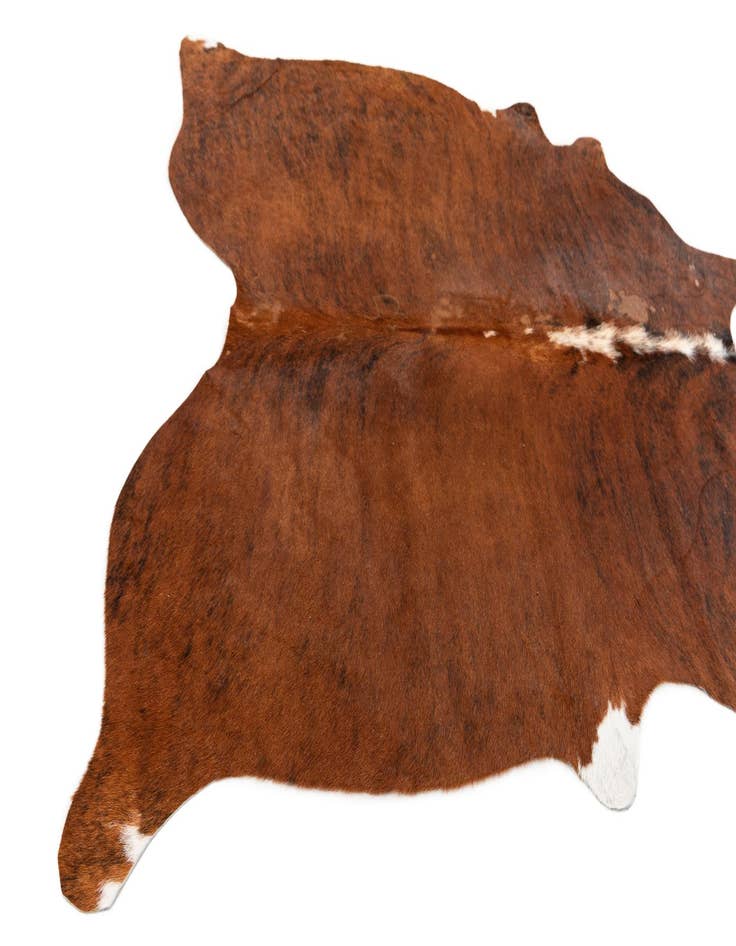 Detail image of 5' 4 x 5' 7 Cowhide Leather Square Rug