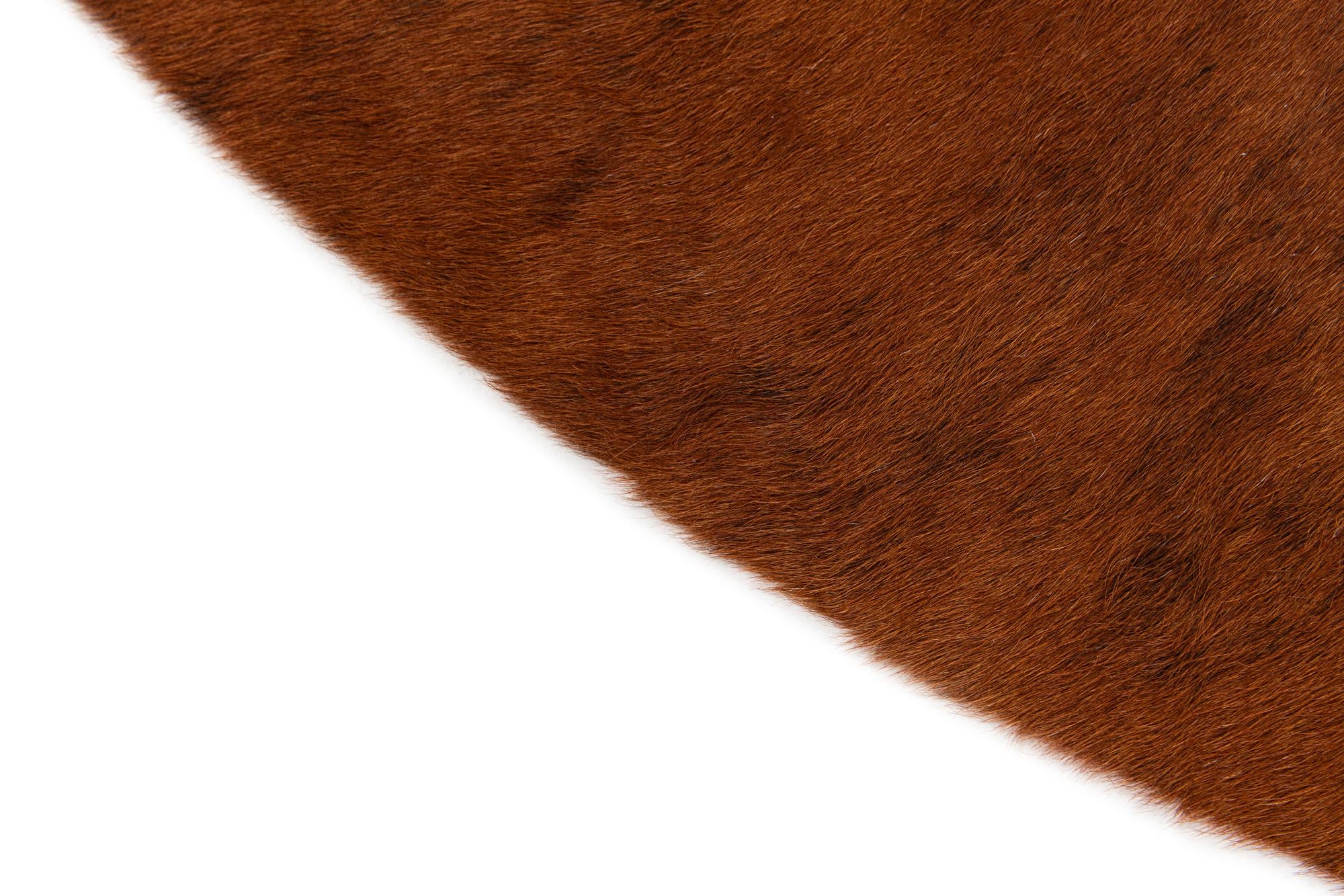 5' 4 x 5' 7 Cowhide Leather Square Rug