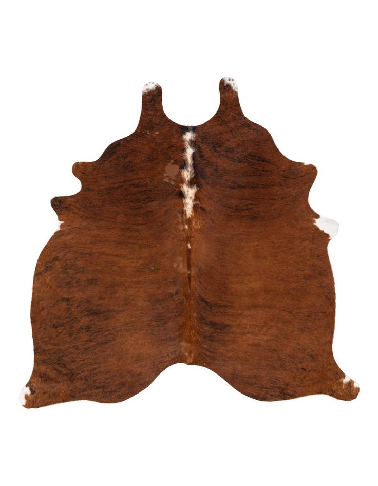 Detail image of 5' 4 x 5' 7 Cowhide Leather Square Rug