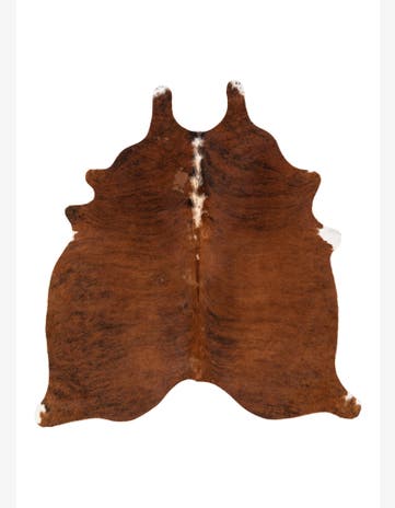 5' 4 x 5' 7 Cowhide Leather Square Rug