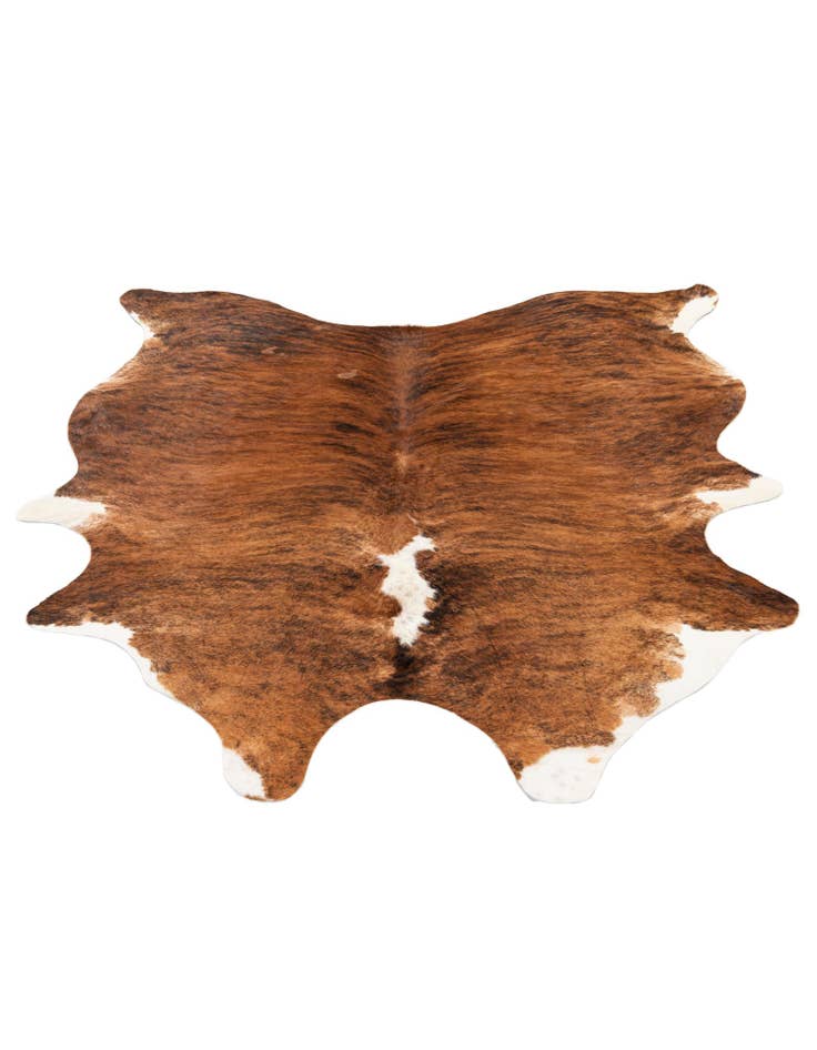 Detail image of 5' 3 x 5' 8 Cowhide Leather Square Rug