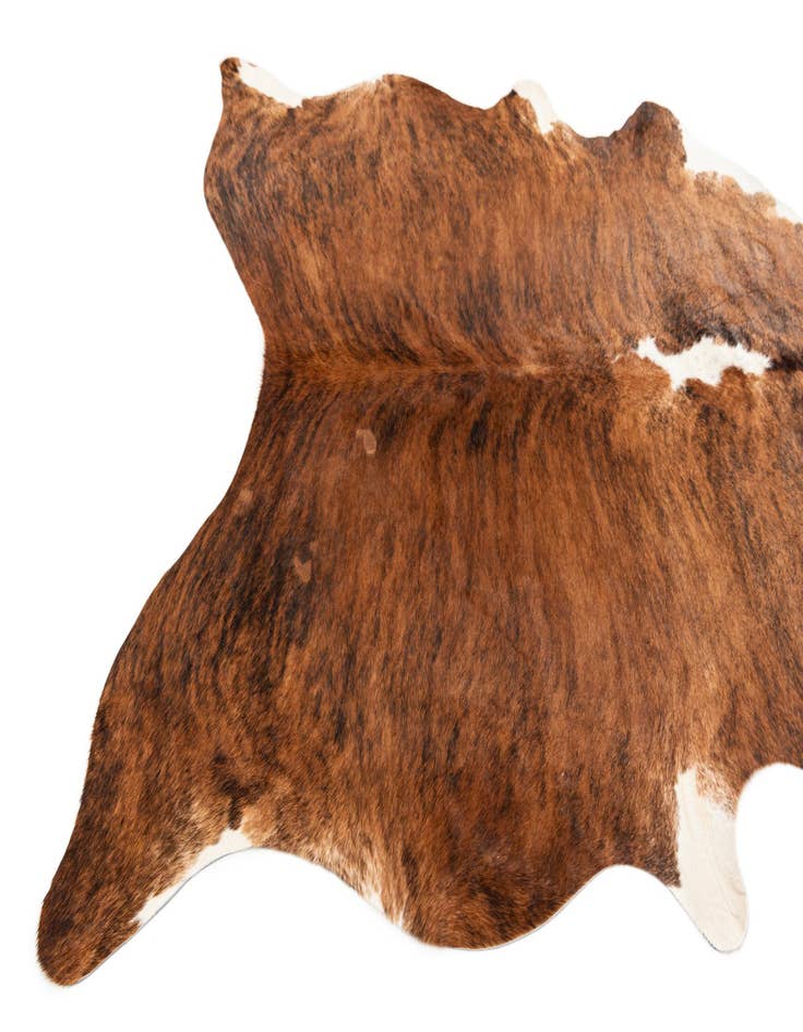 Detail image of 5' 3 x 5' 8 Cowhide Leather Square Rug