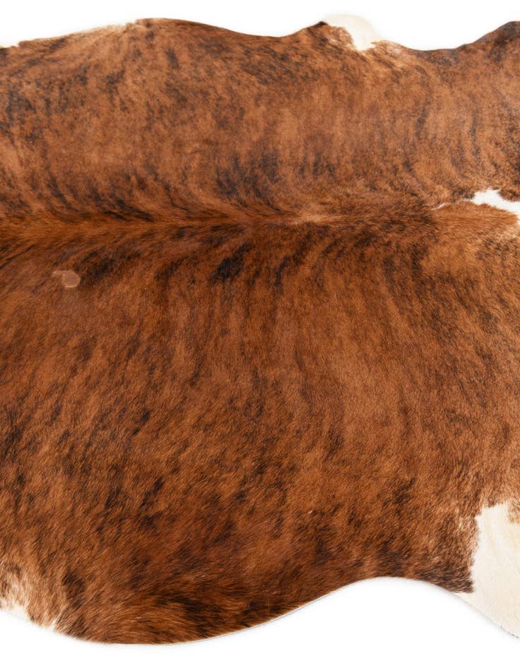 Detail image of 5' 3 x 5' 8 Cowhide Leather Square Rug