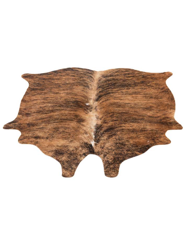 4' 10 x 5' 3 Cowhide Leather Square Rug