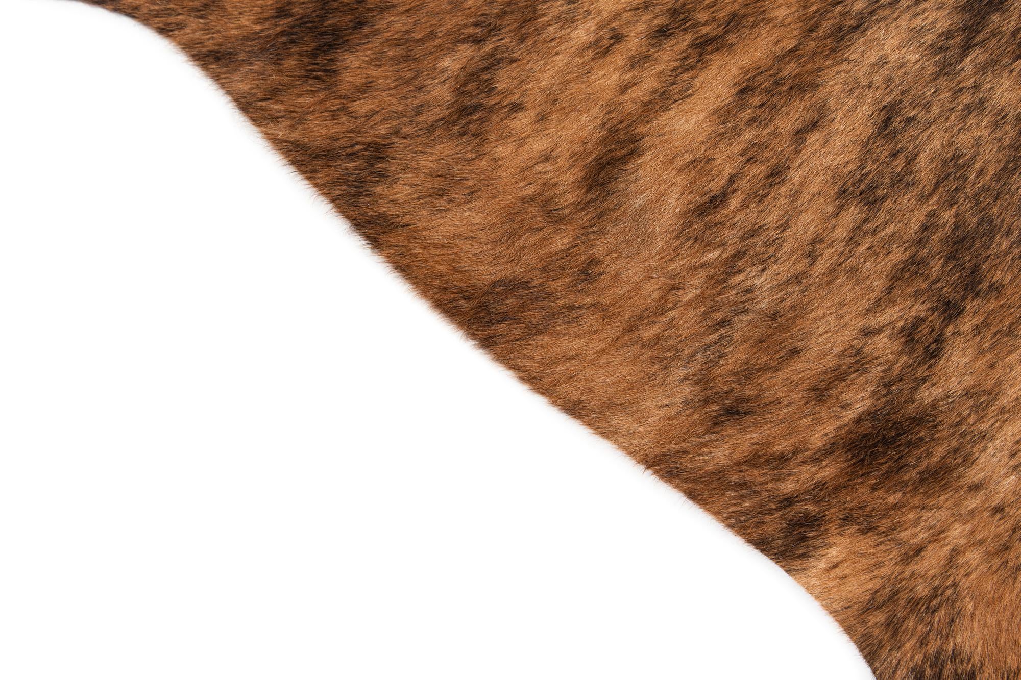 4' 10 x 5' 3 Cowhide Leather Square Rug