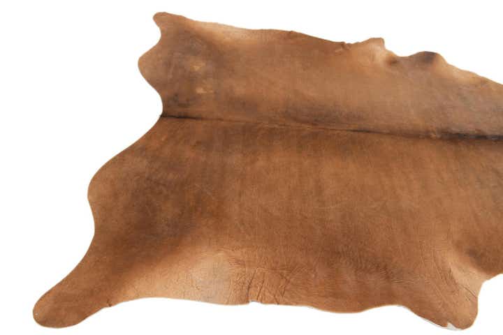 6' 5 x 6' 8 Cowhide Leather Square Rug