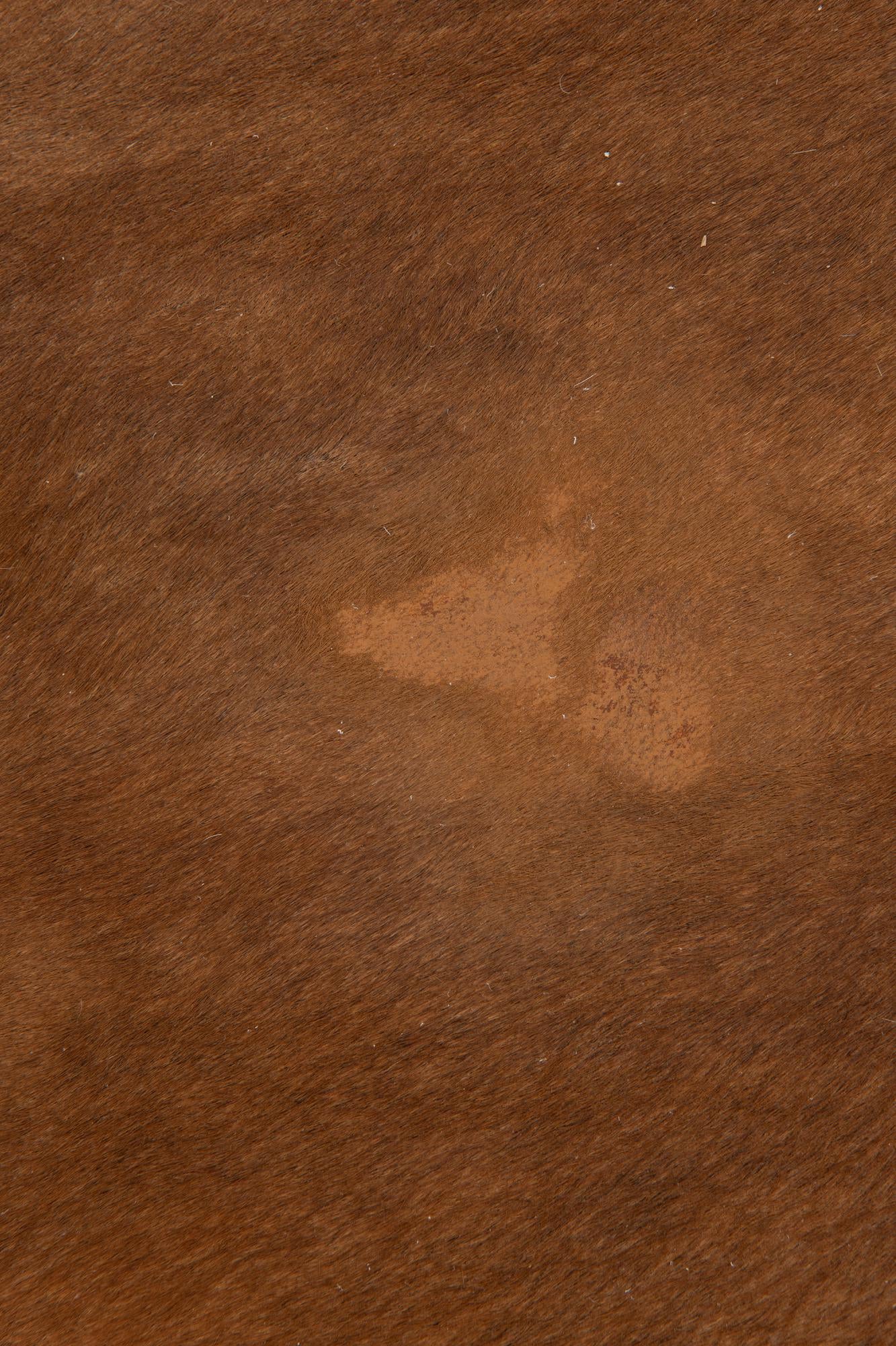 6' 5 x 6' 8 Cowhide Leather Square Rug