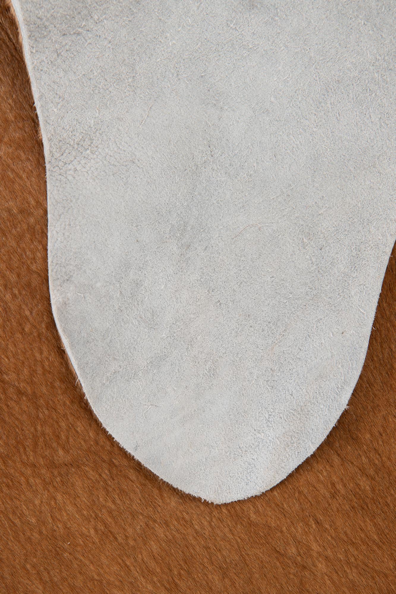 6' 5 x 6' 8 Cowhide Leather Square Rug