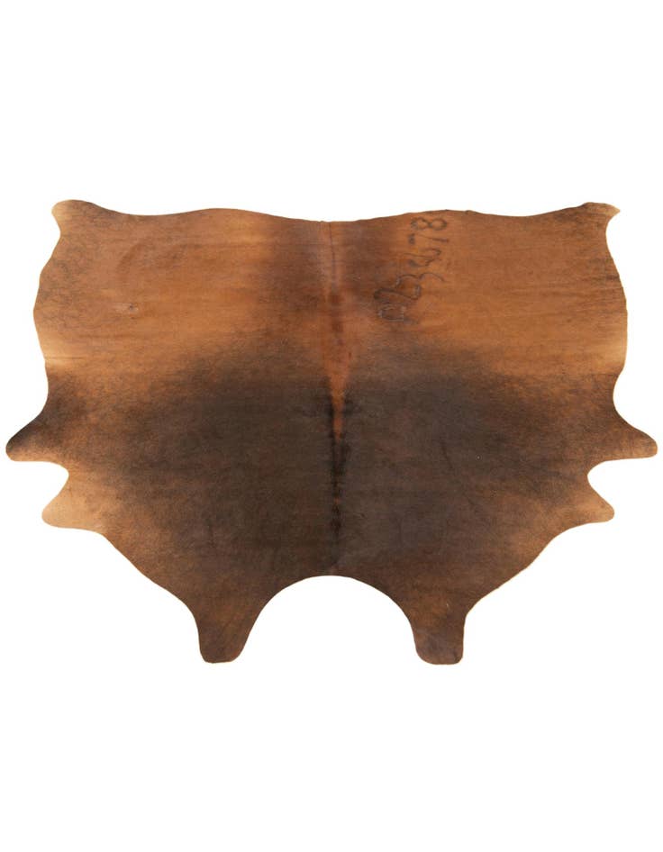 Detail image of 5' 2 x 5' 3 Cowhide Leather Square Rug