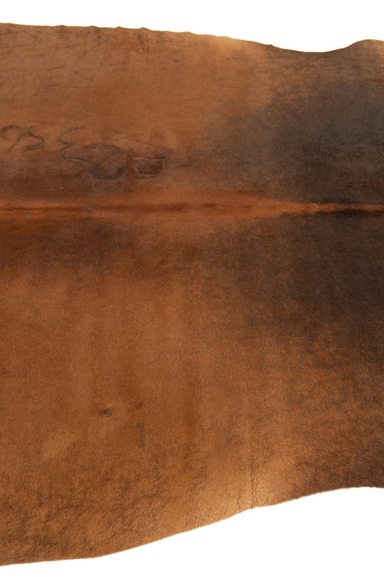 5' 2 x 5' 3 Cowhide Leather Square Rug
