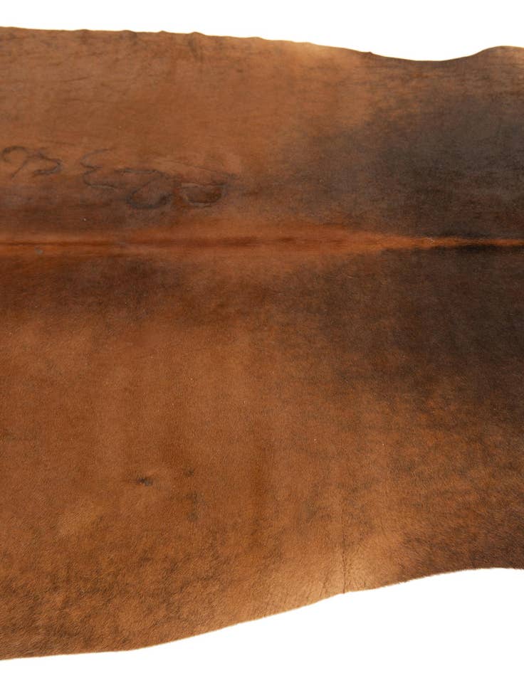 Detail image of 5' 2 x 5' 3 Cowhide Leather Square Rug