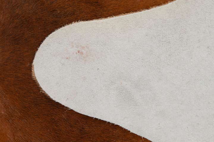 5' 2 x 5' 3 Cowhide Leather Square Rug