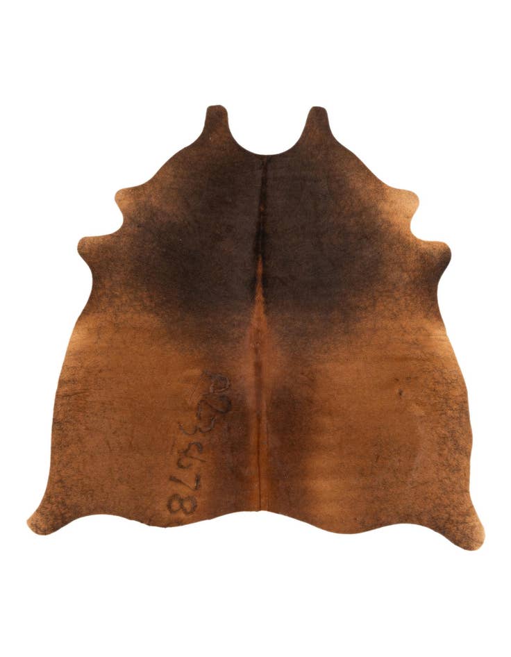 Detail image of 5' 2 x 5' 3 Cowhide Leather Square Rug