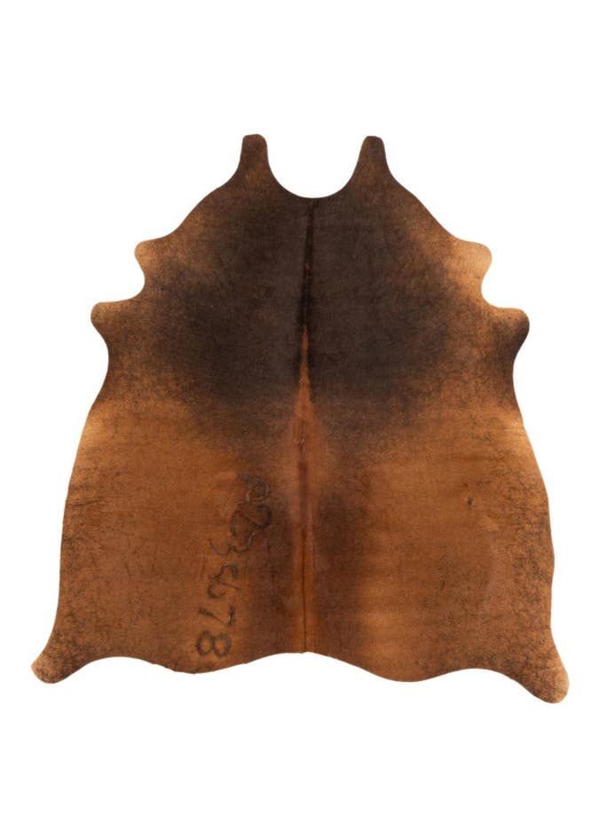 Detail image of 5' 2 x 5' 3 Cowhide Leather Square Rug