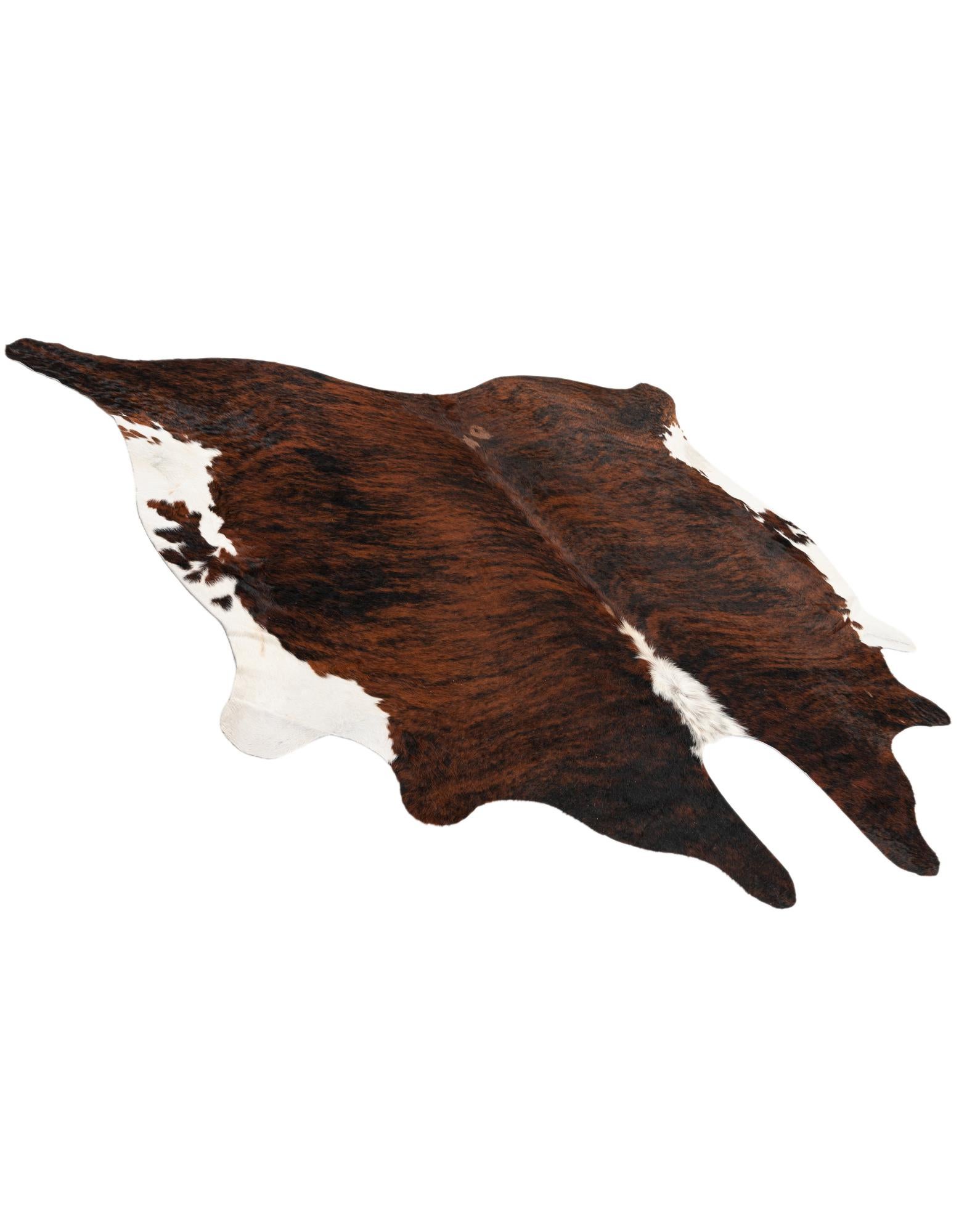 6' 7 x 7' 2 Cowhide Leather Square Rug