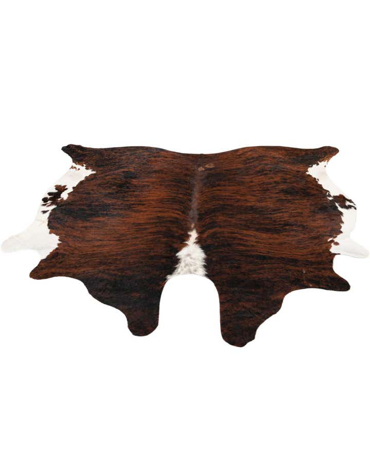 6' 7 x 7' 2 Cowhide Leather Square Rug