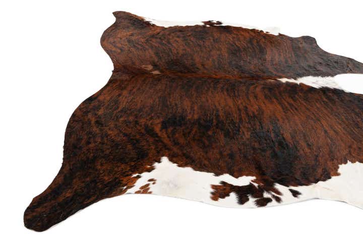 6' 7 x 7' 2 Cowhide Leather Square Rug