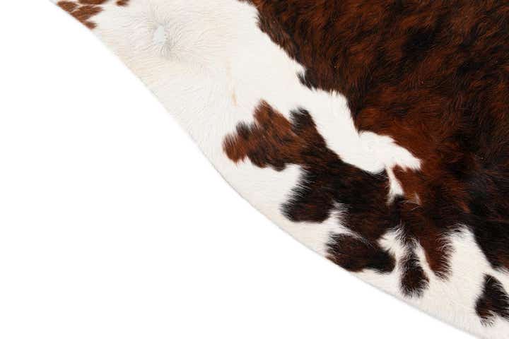 6' 7 x 7' 2 Cowhide Leather Square Rug