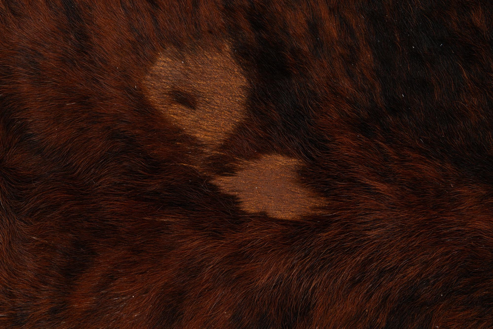 6' 7 x 7' 2 Cowhide Leather Square Rug