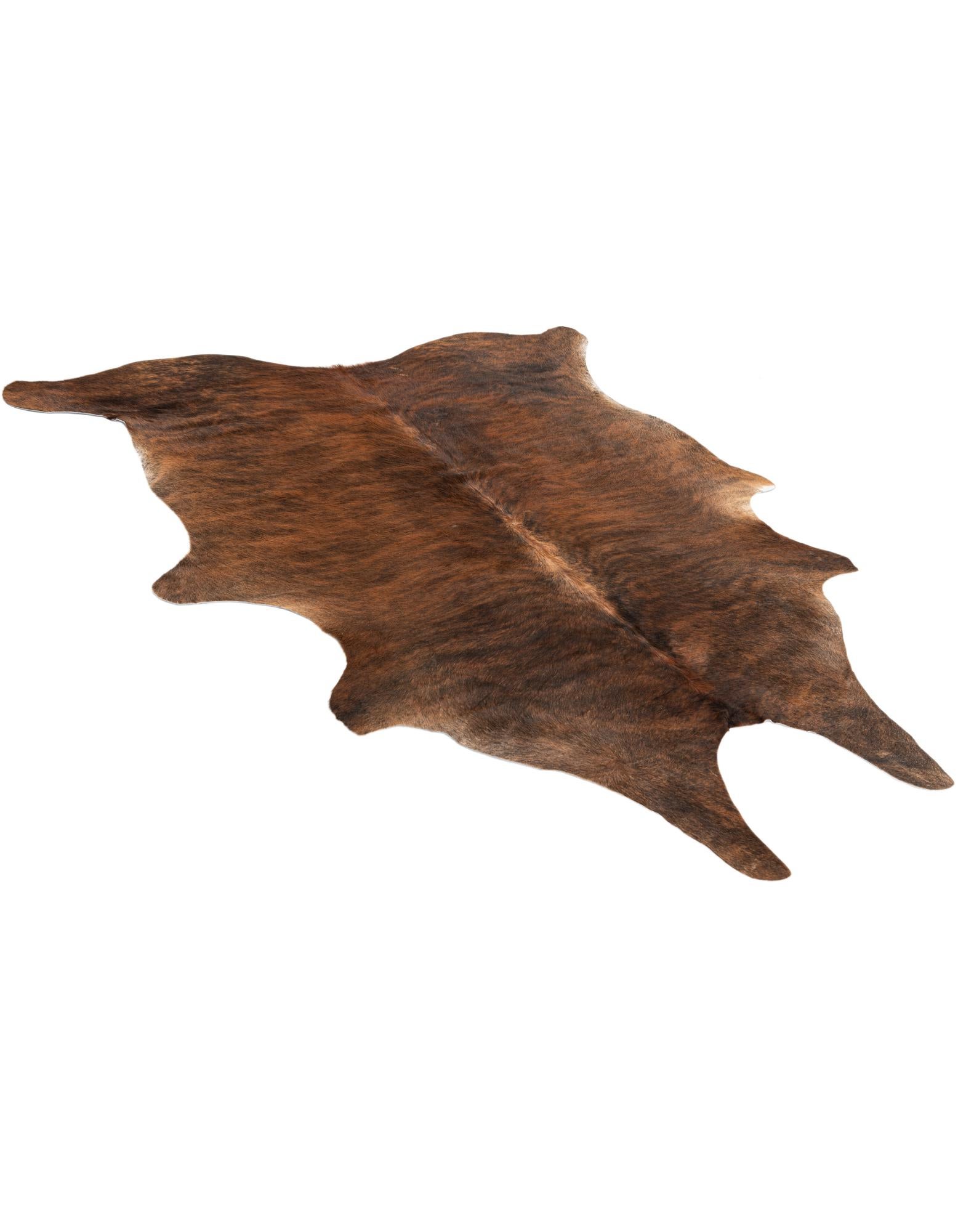 5' 8 x 6' 2 Cowhide Leather Square Rug