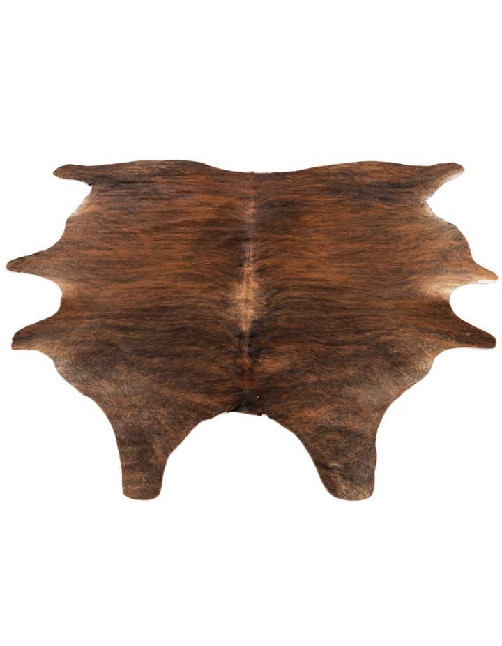 5' 8 x 6' 2 Cowhide Leather Square Rug