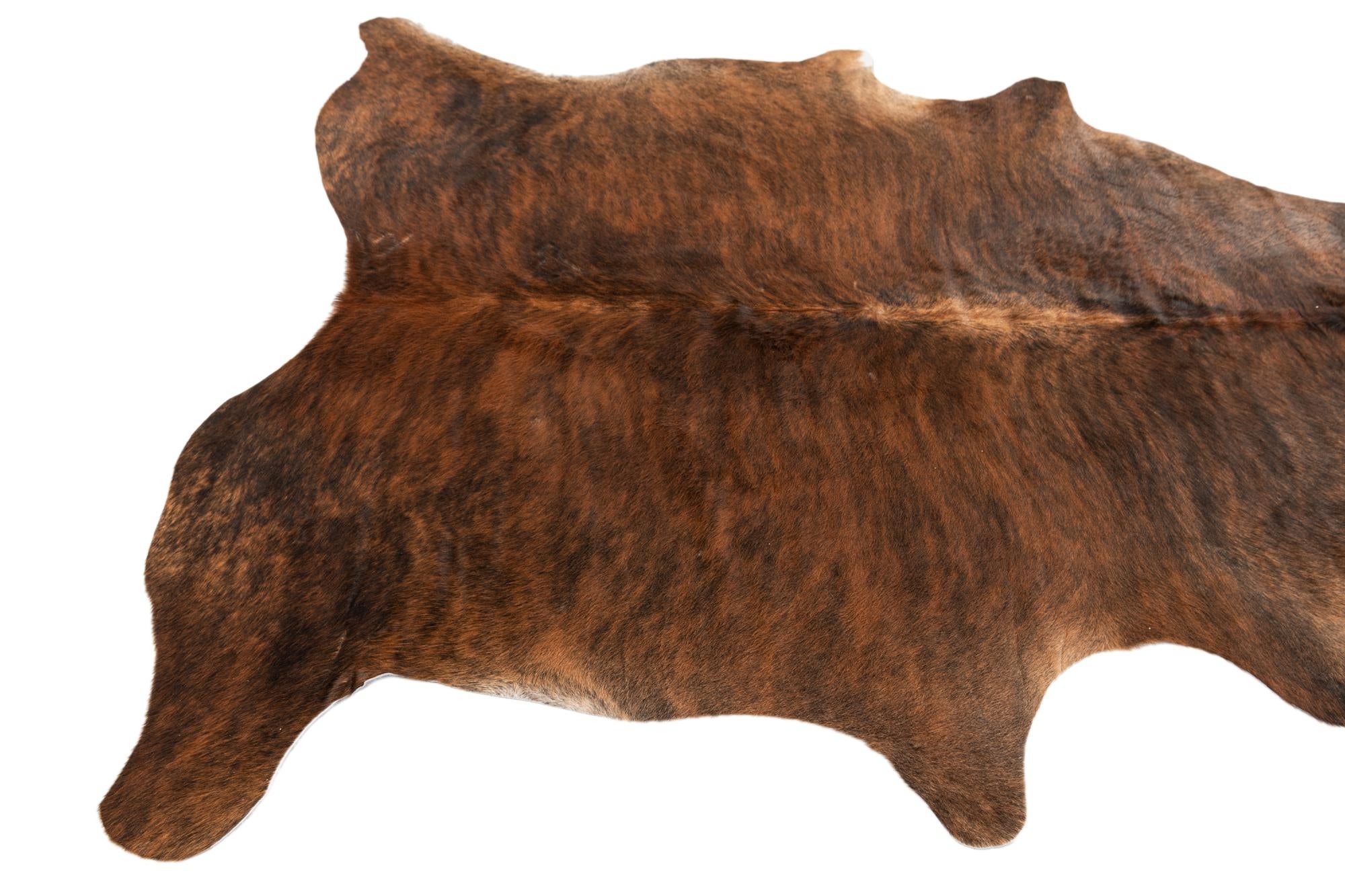 5' 8 x 6' 2 Cowhide Leather Square Rug