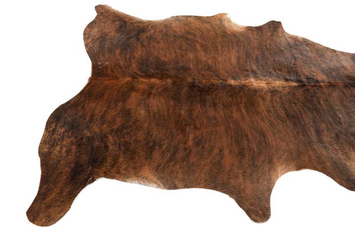 5' 8 x 6' 2 Cowhide Leather Square Rug