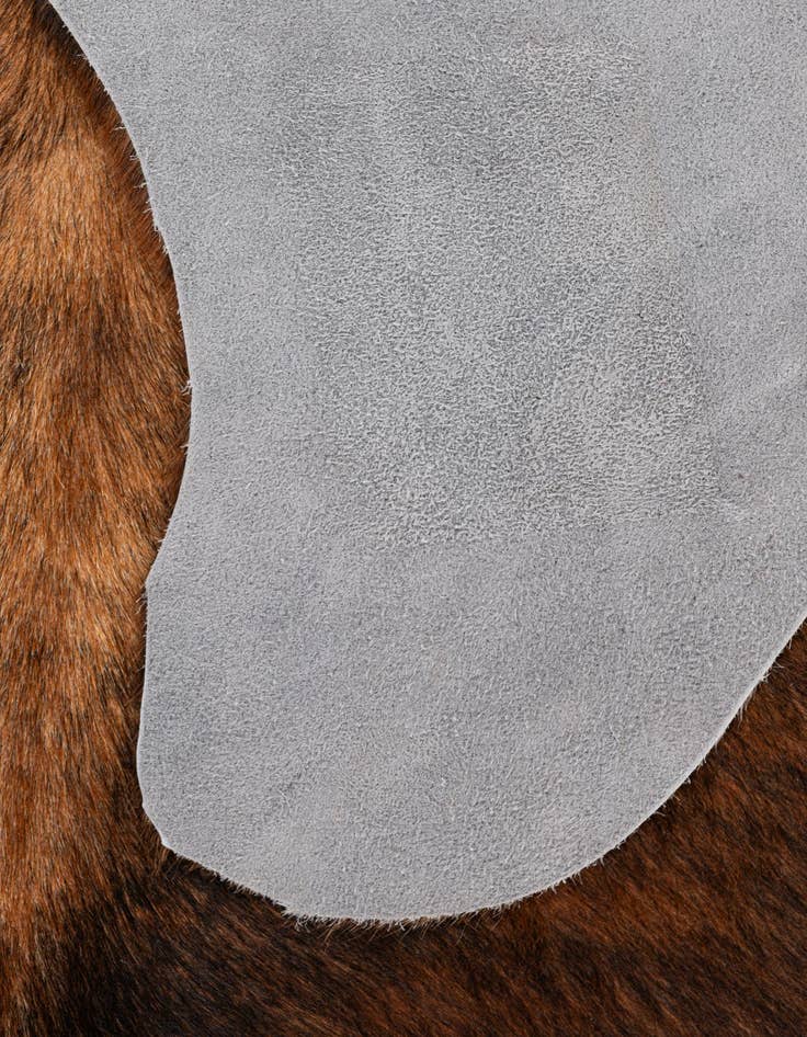 Detail image of 5' 8 x 6' 2 Cowhide Leather Square Rug