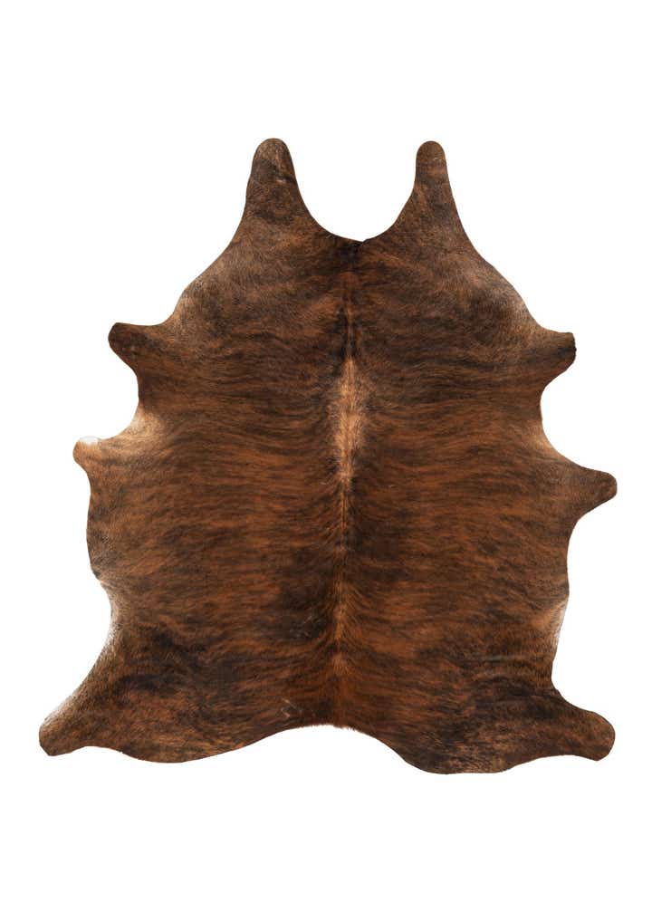 5' 8 x 6' 2 Cowhide Leather Square Rug