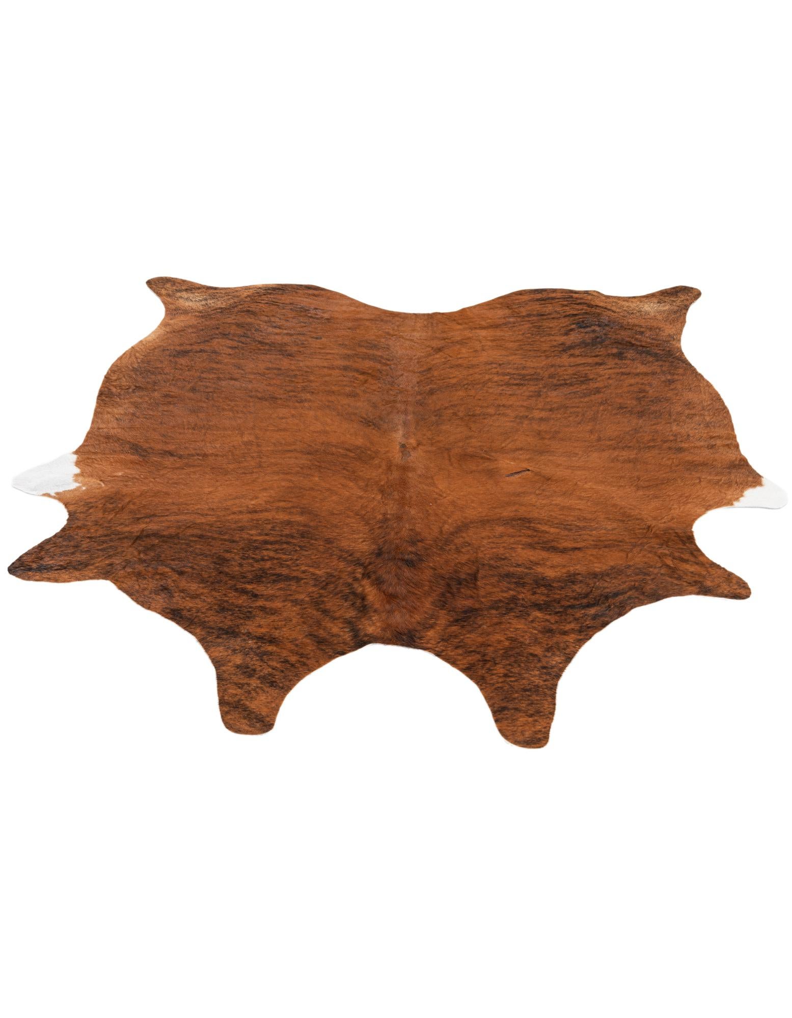 6' 1 x 6' 3 Cowhide Leather Square Rug